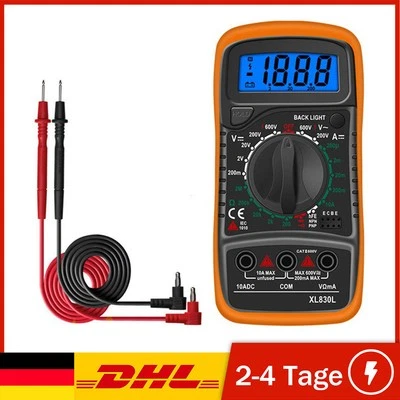 HOMTAS Digital Multimeter Messgerät Voltmeter Strom Amperemeter Kapazität Profi Prüfer