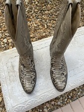 Dan Post Mens Grey/Taupe Python Cowboy Boots ...