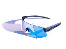 Rail Sunglasses Matte Black (Clarion Blue Fototec)