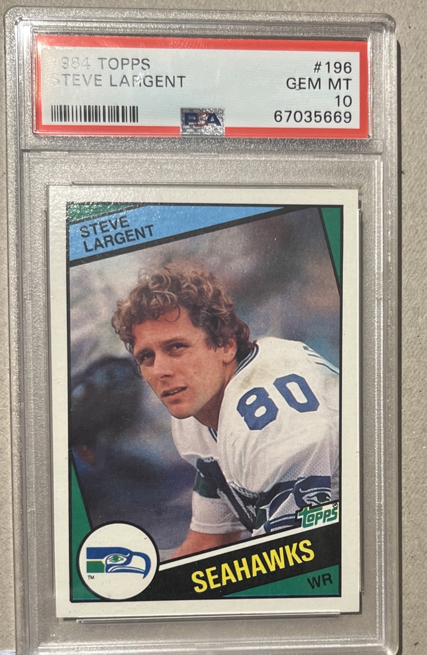 1984 Topps Steve Largent #196 PSA 10 Rare!! Nice HOF card!!