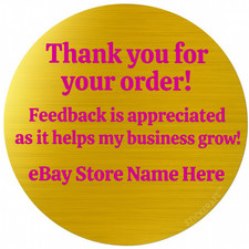 Thank You Stickers for eBay Sellers - Custom Business Name Labels - 2"