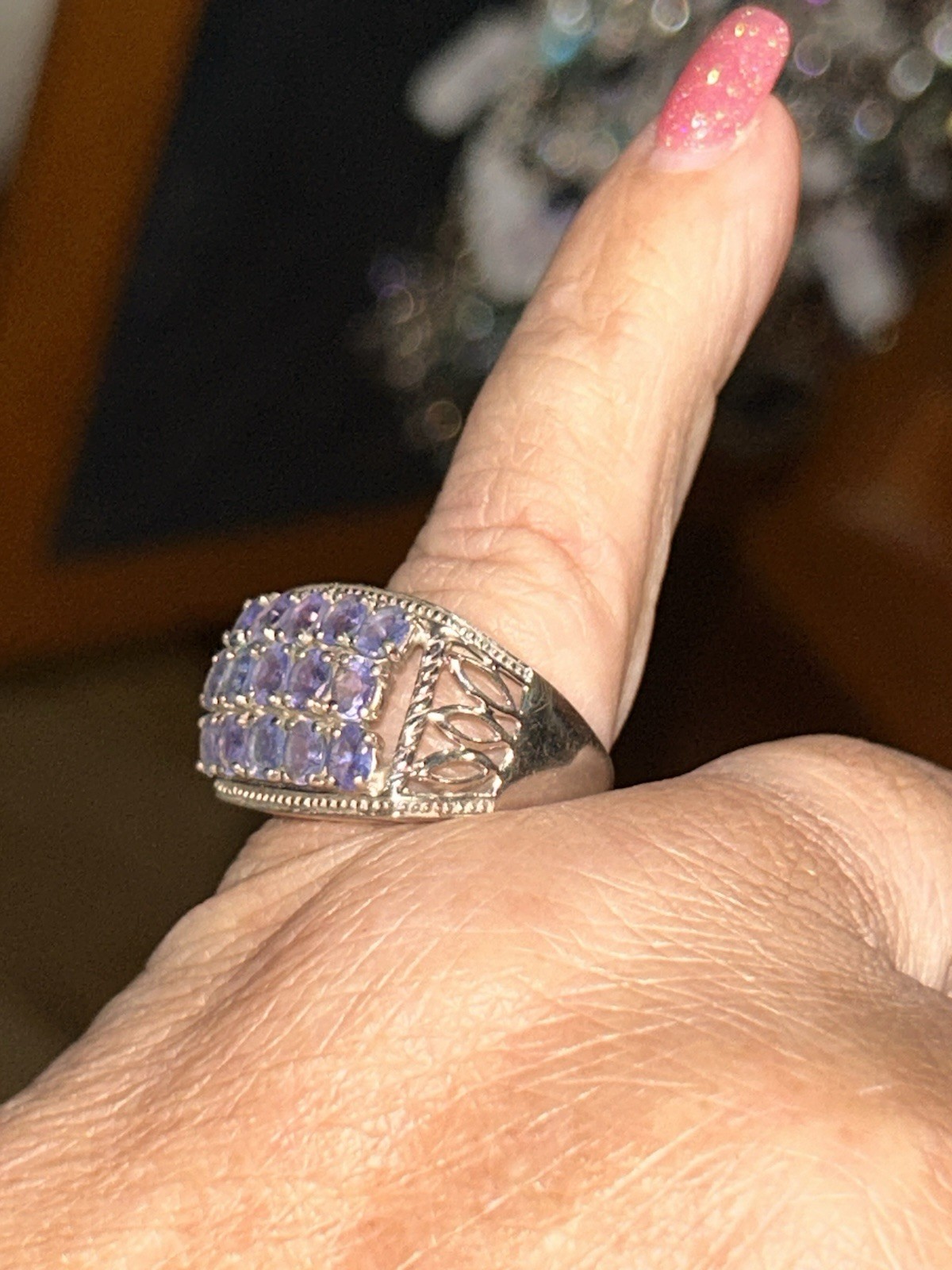 Affinity Tanzanite Sterling Silver Ring Size 9 - image 4