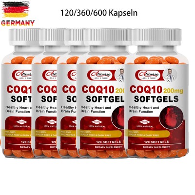 Coenzyme Q10 High Dose 200mg Daily Serving 120/360/600 Capsules