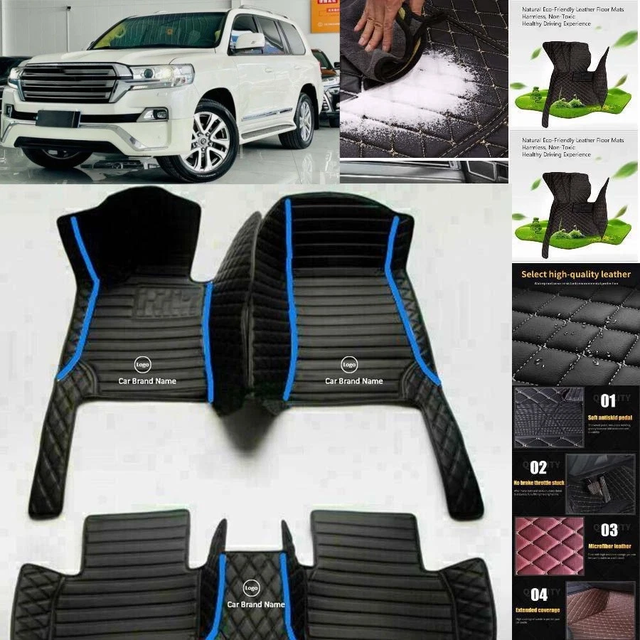 For Toyota Land Cruiser Car Floor Mats All Weather Protection Floor Liners - Image 2 of 4