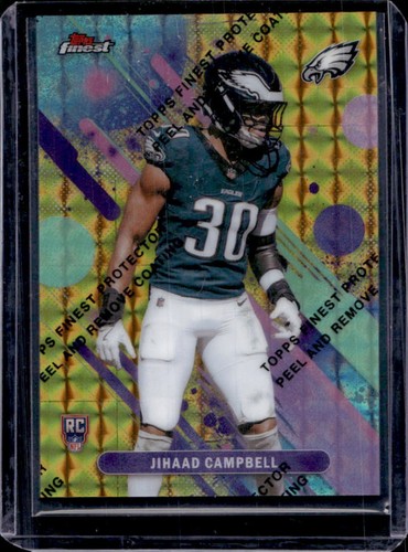 2025 Topps Finest Jihaad Campbell RC Gold Geometric Refractor #/50 Eagles