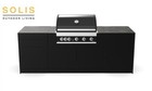 3 piece Outdoor Kitchen in Black with built in Gas BBQ Grill