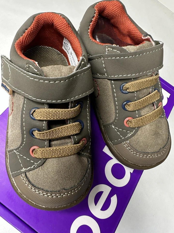 Pediped Dani Nuevo en Caja Tenis Niño Pequeño Talla 5 Bebé Niño Pequeño Marrón Tierra Foto 3 de 4
