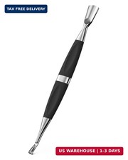 FERYES 2-in-1 Professional Cuticle Pusher & Remover Tool with Non-Slip Silicone