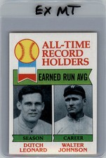 1979 Topps #418 Dutch Leonard ATL DP/Walter Johnson - EX-MT