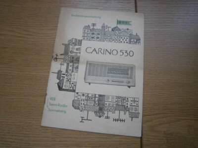 RFT GDR Radio Carino 530, VEB Stern Radio Sonneberg, Manual, 1966