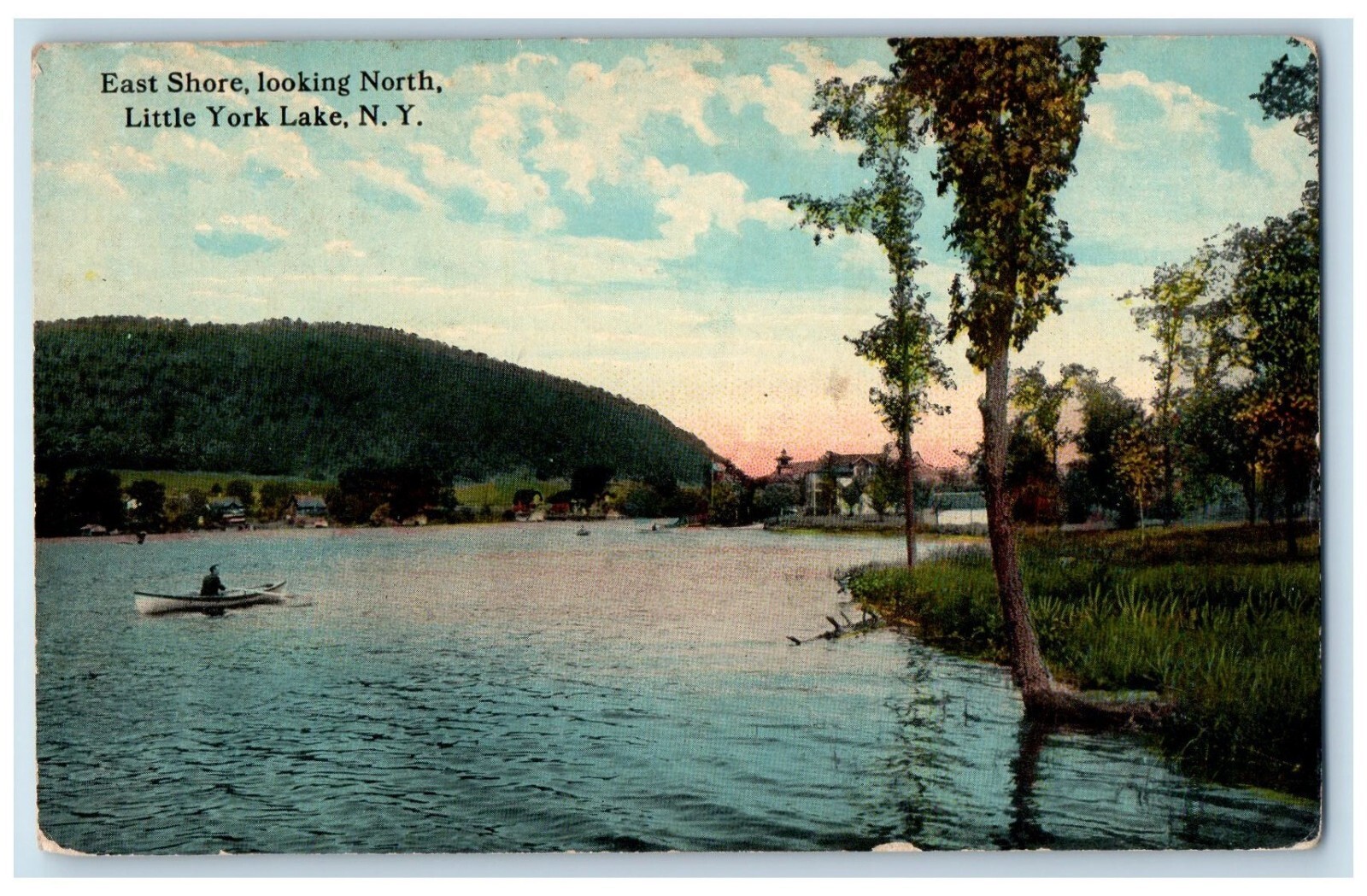 c1914 East Shore looking North Little York Lake New York NY Vintage