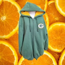 NFL Green Bay Packers Zip Fleece Hoodie Sweatshirt Football Team Apparel XXL