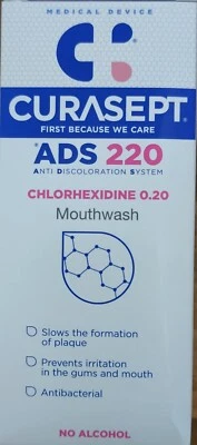 CURASEPT MOUTHWASH 0.20% CHLORHEXIDINE 200ML (ADS220) X 3 Bottles