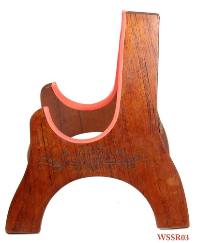 Solid Mahogany Laser Picture Wood Stand For 21" Soprano Ukulele Violin WSSR01-07 - Picture 11 of 29