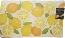 Printed Anti-Fatigue Non Slip PVC Floor Mat (18"x30") CITRUS FRUITS, LEMONS