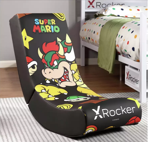 X ROCKER Offiziell lizenzierter BOWSER Power Up Edition Kinder Klapp Gaming Stuhl