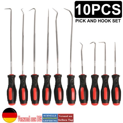 10PCS Auto Pick And Haken Hakensatz Oring Entfernungswerkzeug KFZ Tool