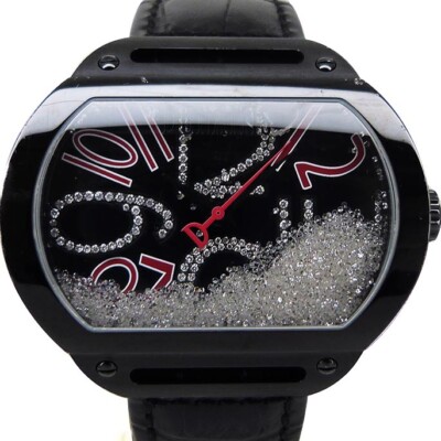 Dunamis Spartan Sp-B2 Automatic SS Diamond Black Dial 50mm Overhauled Used Watch