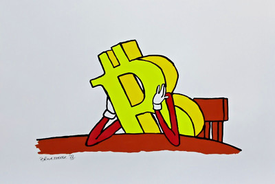 Unikat Comic Gemälde BTC Gouache auf Papier 21x30cm Original