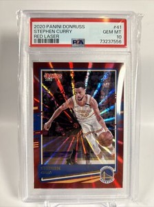 2020 Donruss Stephen Curry Red Laser /99 PSA 10 Golden State Warriors 