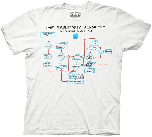 The Big Bang Theory TV Series Sheldon's Friendship Algorithm T-Shirt ...