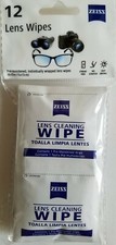 Zeiss Eyeglass Moist Cleaning Lens Wipes Eyeglasses Sunglasses Cell Phones 12/Pk