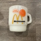 VTG McDonald’s Anchor Hocking Fire King Coffee Milk Glass Mug Cup Made In USA