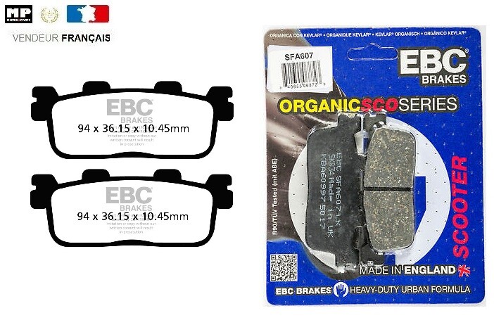 Plaquettes frein arrière EBC Organic pour scooter Kymco New People 125 S I