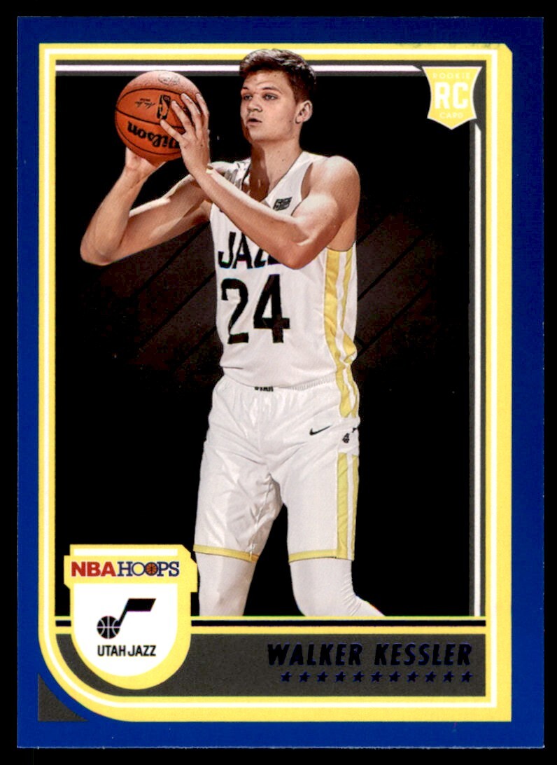 2022-23 Panini Hoops Blue Walker Kessler RC Utah Jazz #252