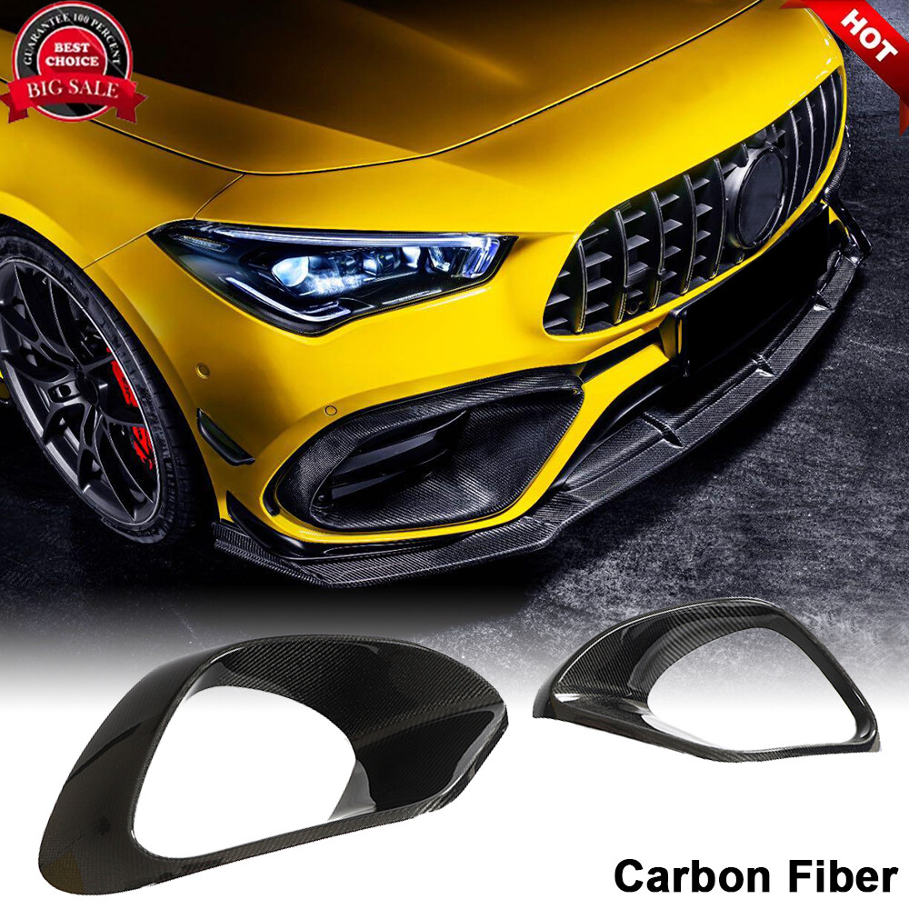 Fit For Benz W118 C118 CLA45 2020UP REAL CARBON Front Air Duct Vent Cover Trim