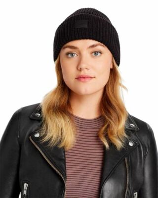 ALLSAINTS HALF CARDIGAN STITCH BEANIE 