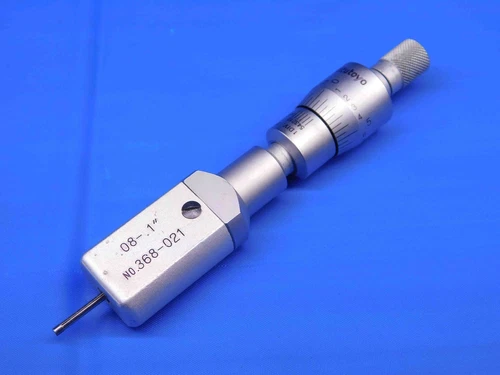 MITUTOYO NO.368-021 2-POINT HOLTEST VERNIER INSIDE MICROMETER .08 - .1 RANGE MIC