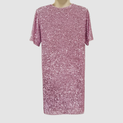 slim fit dress slacks HOUSE OF HEARTS SEQUIN TSHIRT DRESS – AKIRA main image 1