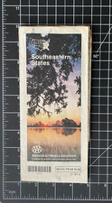 Southern States US American Road Map AAA 23.5" x 37.5" Vintage Map 1992