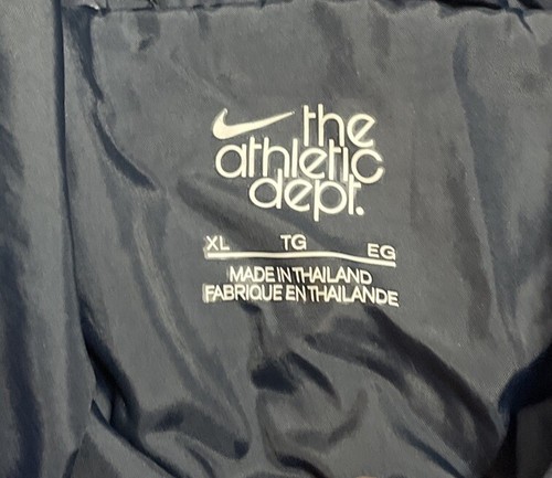 Nike Track Jacket Men's XL Hooded Blue Lined Full Zip Windbreaker - Picture 3 of 8