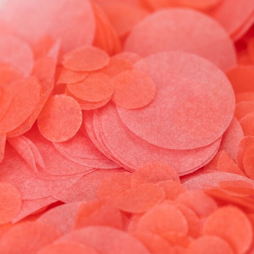 Biodegradable Wedding Confetti | Red Coral | Circle Tissue Paper | 20g Bag - Picture 4 of 13