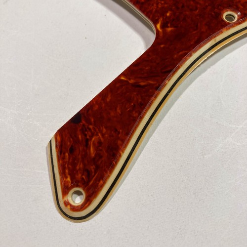 Celluloid Tortoise Pickguard for 70's-'80s USA Jazz Bass w/Wide Bevel Aged Edges - Picture 6 of 10