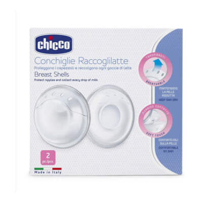 Chicco Quality Natural Feeling Comfortable and Efficient Breast Shells 2 Pack