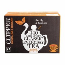 Clipper Fairtrade Teabags Full Flavoured Blend Hot Drink - 1.27Kg - Pack of 440 0.05 per strip