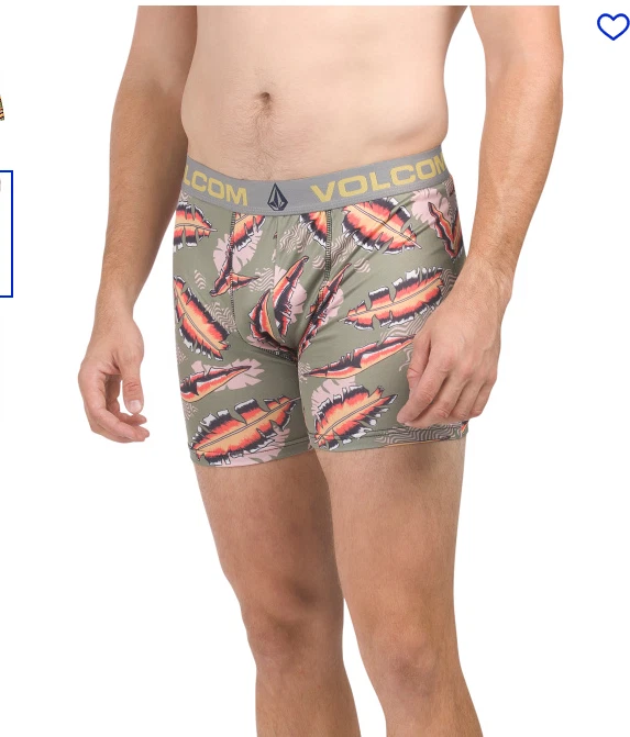 VOLCOM 5-pack STRETCH BOXER Briefs 5pk UNDERWEAR Mens Size M L XL Floral - Image 3 of 4