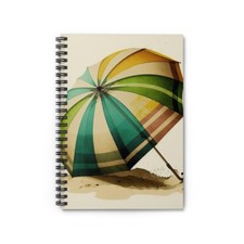 Beach Umbrella Spiral Notebook - Ruled Line