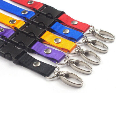 1/2/5/10St. unbedruckte Schlüsselbänder Lanyards 155mm Polyester freie Farbwahl