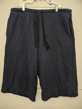 GOOP G LABEL Shorts Women XL Navy Ediben Sweatshorts Capri Wide Pullon Solid 15"