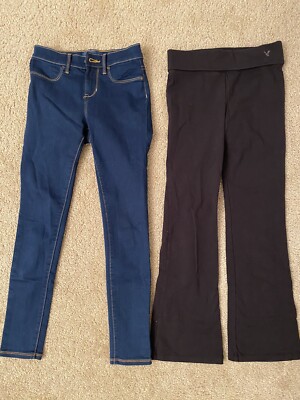 Old Navy Girls Size 10 Ballerina Jeggings + 77 Kids American Eagle Pants