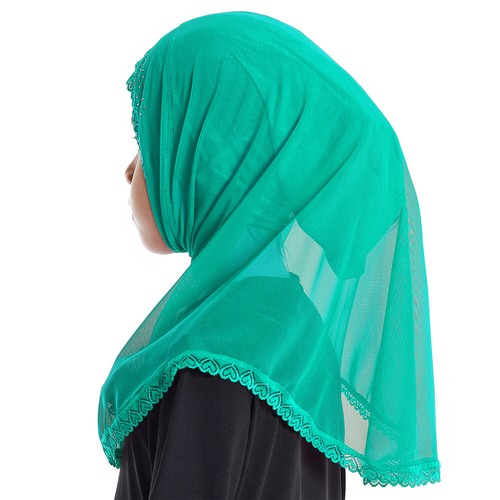 Instant Girls Kids Hijab One Piece Amira Turban Shawls Headwrap Islamic Scarves - Picture 20 of 68