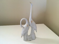 céramique vintage Firenze duo d'échassiers Florence Italie 60s cigogne oiseaux