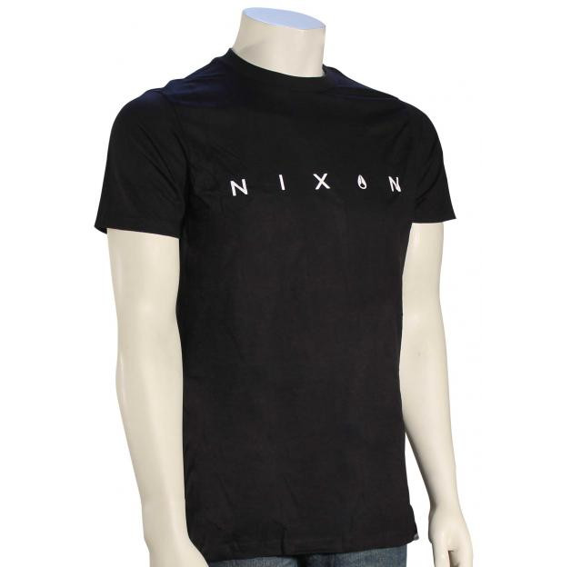 НОВАЯ мужская черная футболка с принтом Nixon Tract S2730-000 цена 25 долларов США 2990₽