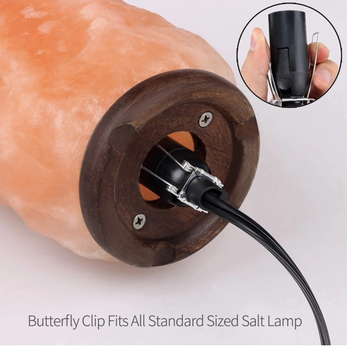 Himalayan Salt Lamp Power Cord 1.8m Cable with FREE E14 15W