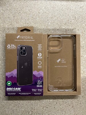 Nimble Phone Disc Case for iPhone 12 Pro Max/13 Pro Max Clear