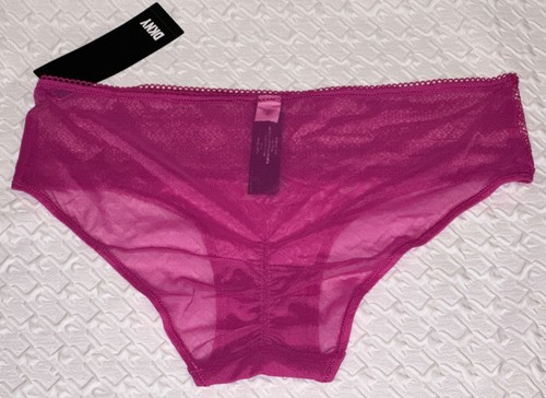 Panty de bikini rosa elástico malla recortada de encaje DKNY para mujer talla M 6 L 7 - Imagen 5 de 9